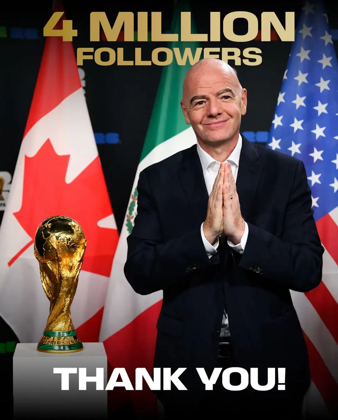 世界杯直播平台app下载-因凡蒂诺感谢社媒400万粉丝：要确保足球回馈那些深爱它的人